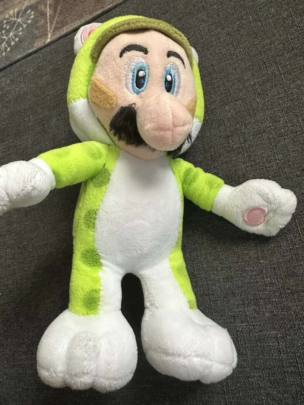 Super Mario 3D World Cat Luigi Green Suit Plush 9” Nintendo Toy